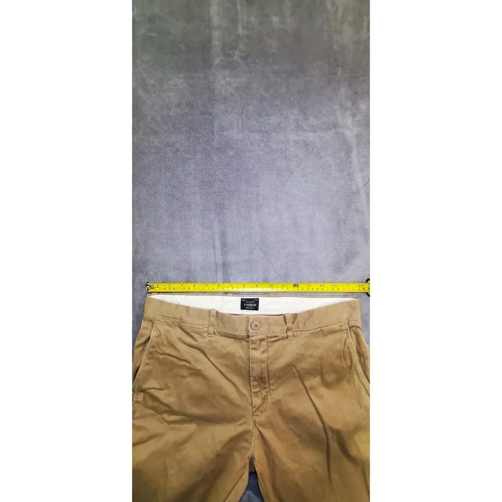 J.Crew Broken In Pants Mens 34 Brown Classic Fit Cotton Straight Casual Chino Z1